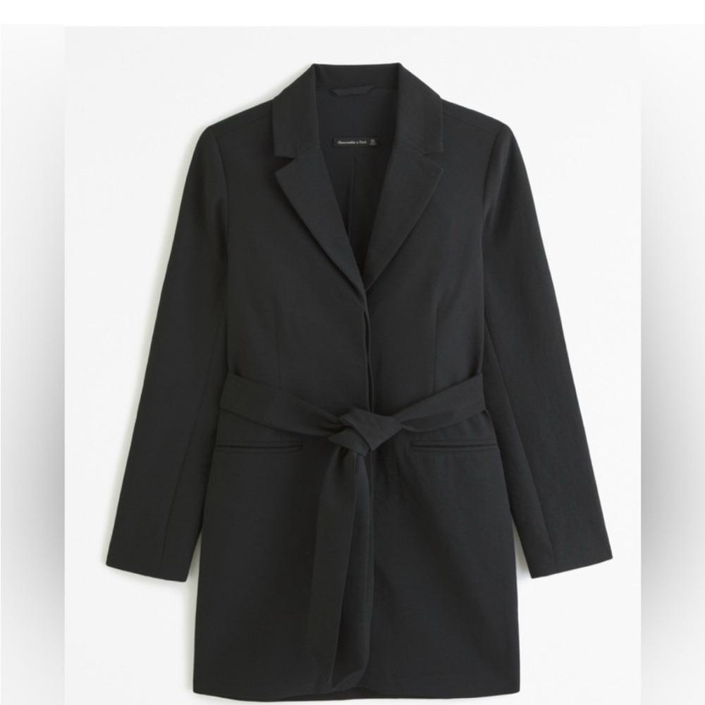Abercrombie & Fitch Black Crepe Blazer Dress